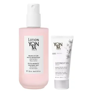 Yonka Hydrating Face Toner, Natural Toning Spray for Dry & Sensitive Skin (6.76 Fl Oz) With Yon-Ka Glyconight 10% Peel Masque Travel Size (15ml/0.57oz) Anti-Aging Face Mask