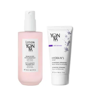 Yonka Hydrating Skincare Bundle, Lotion PS Toner for Dry or Sensitive Skin and Hydra No. 1 Creme Anti-Aging Face Moisturizer with Hyaluronic Acid