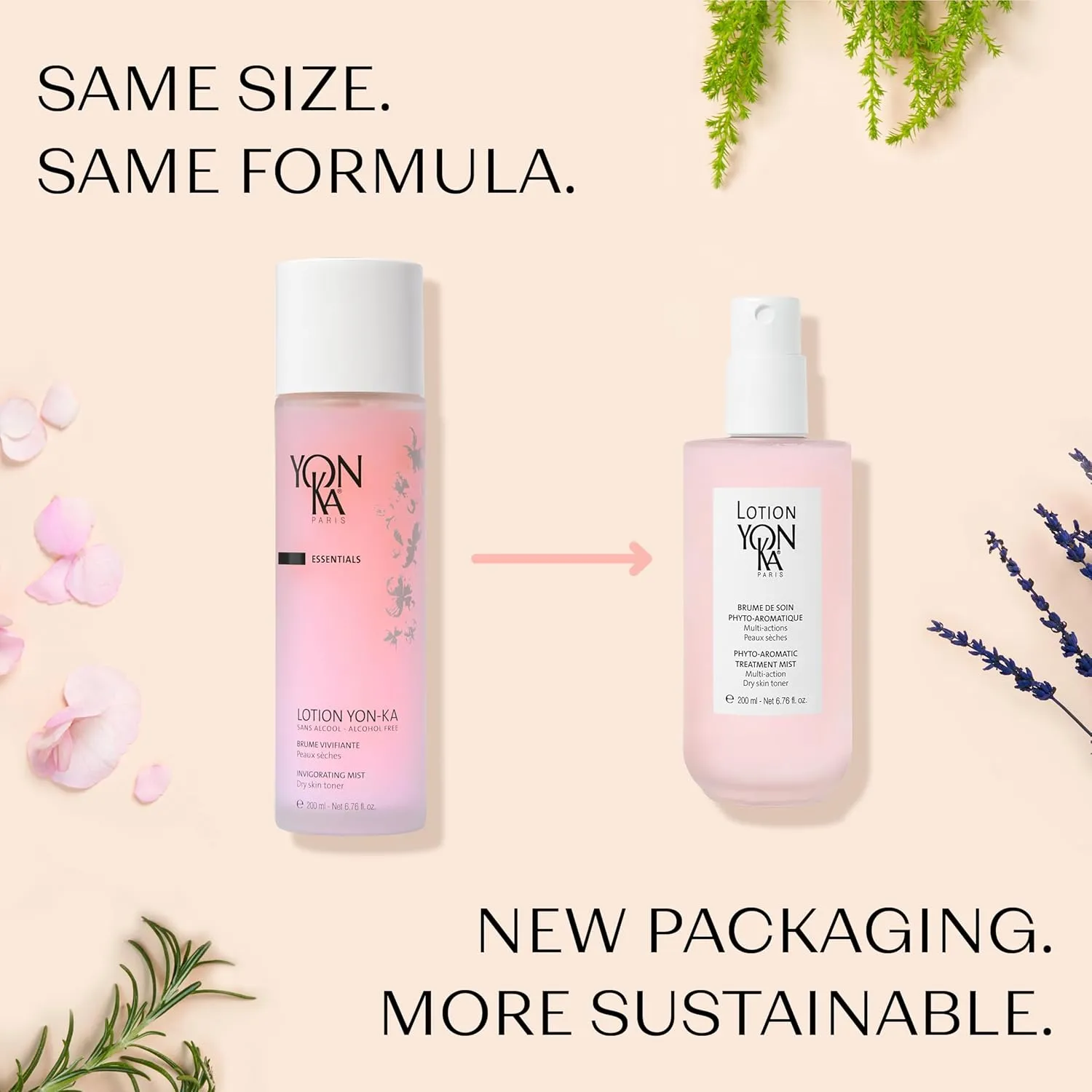 Yonka Lotion PS Hydrating Face Toner (Dry & Sensitive Skin) Daily Face Mist to Refresh and Purify with Quintessence Essential Oils, 6.76 oz