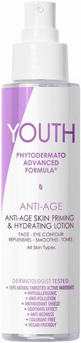 YOUTHPHYTO DERMATO Advanced Formula- Anti-Age Skin Priming and Hydrating Lotion - Hydrating Facial Toner Essence to Smooth, Balance & Prime The Skin, 3.4 Fl Oz