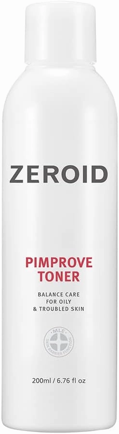 ZEROID | Pimprove Facial Toner | Skin Barrier with Hyaluronic Acid & Ceramide | pH Balanced Face Toner for Oily & Sensitive Skin | Korean Skincare | Facial Deep Hydrating | 6.76 fl oz (200ml)