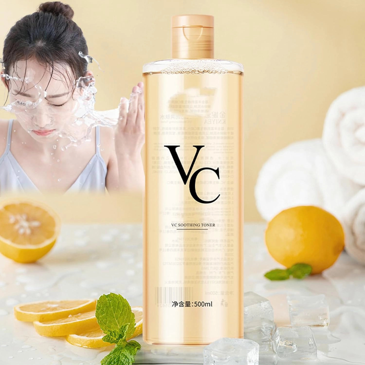 𝐕𝐂 𝐓𝐨𝐧𝐞𝐫,VC Toner Intensive Brightening,Vc 𝐓𝐨𝐧𝐞𝐫s Intensive Whitening 500 ml (17.6 fl oz),Vitamin C Moisturizing toners,Hydrating Facial toners with Hyaluronic Acid & Centella Asiatica (1)