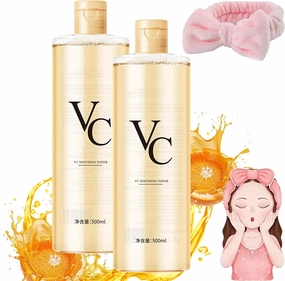 𝐕𝐂 𝐓𝐨𝐧𝐞𝐫,VC Toner Intensive Brightening,Vc 𝐓𝐨𝐧𝐞𝐫s Intensive Whitening 500 ml (17.6 fl oz),Vitamin C Moisturizing toners,Hydrating Facial toners with Hyaluronic Acid & Centella Asiatica (2)